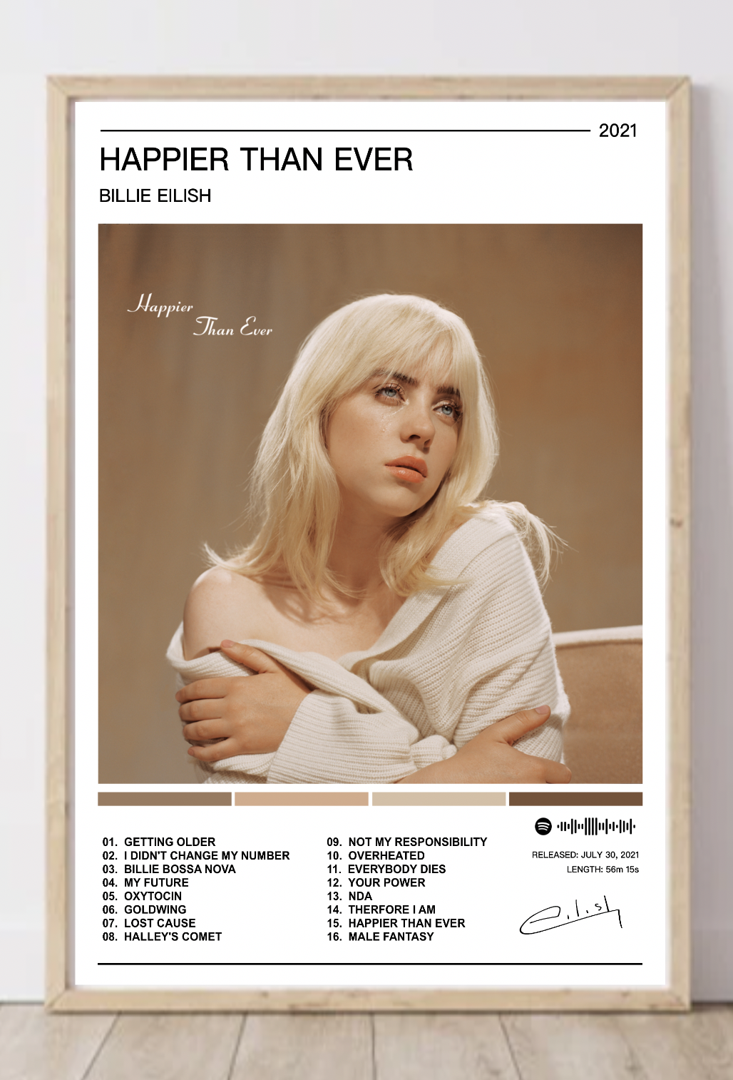 Billie Eilish | Happier Than Ever Album Poster