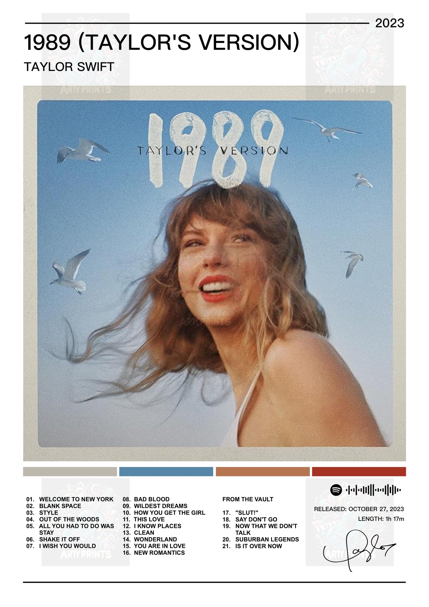 Taylor Swift | 1989 (Taylors Version) Album Poster