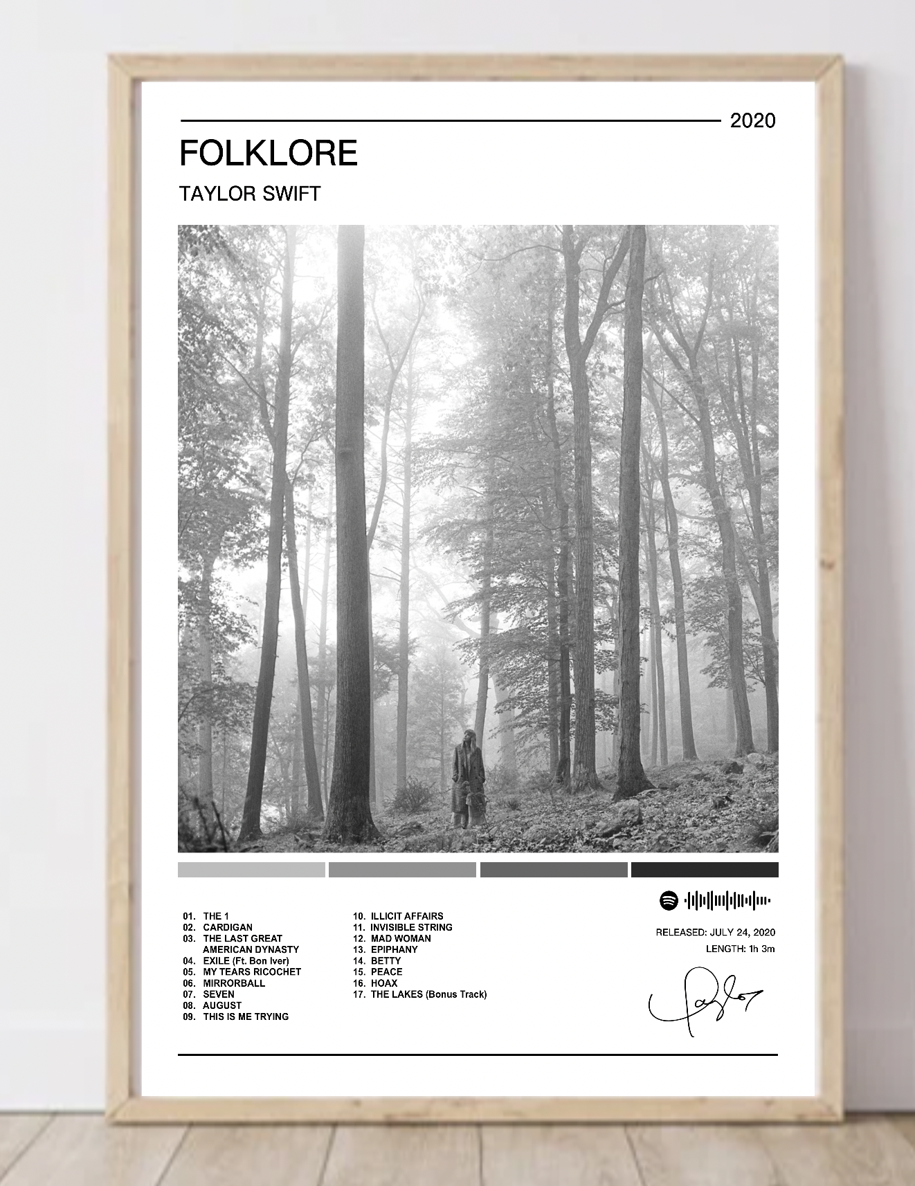 Taylor Swift | Folklore Album Poster