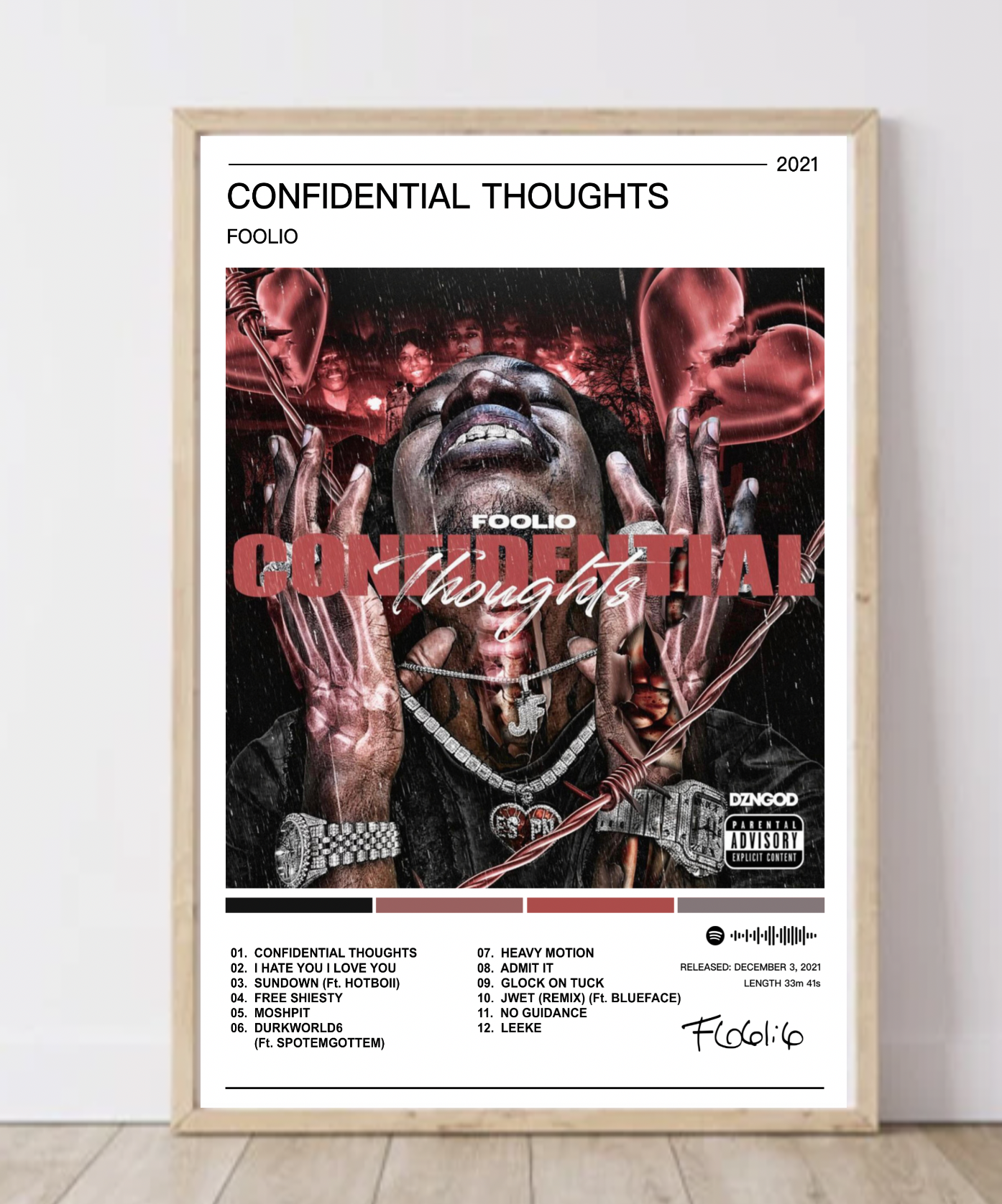 Foolio | Confidential Thoughts Album Poster