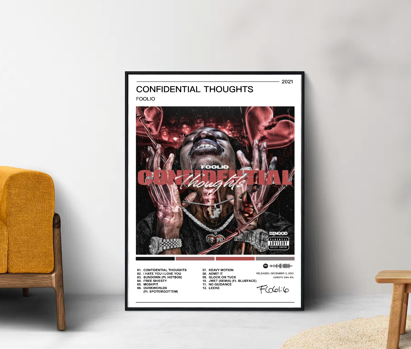 Foolio | Confidential Thoughts Album Poster