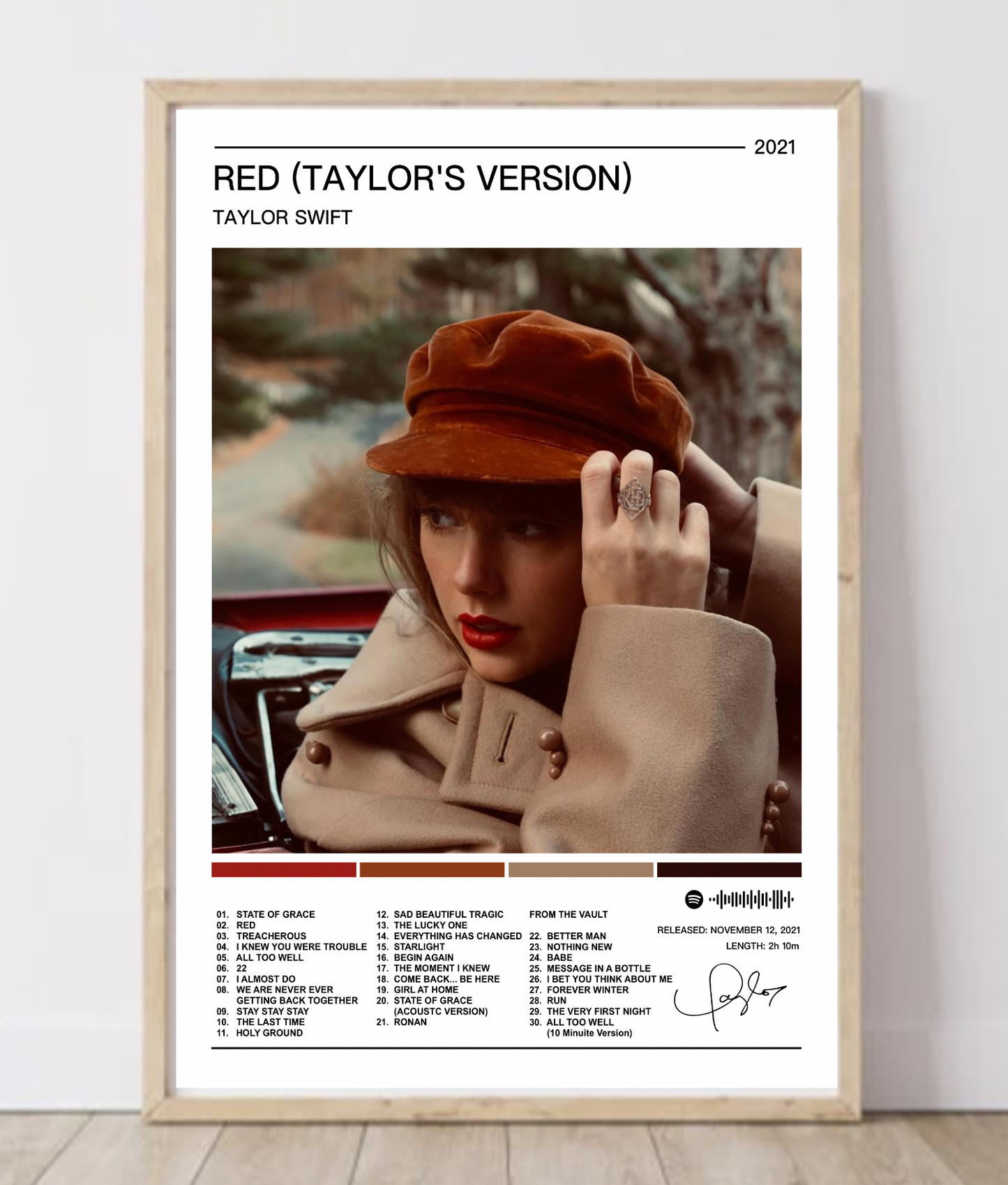 Taylor Swift | Red (Taylors Version) Album Poster