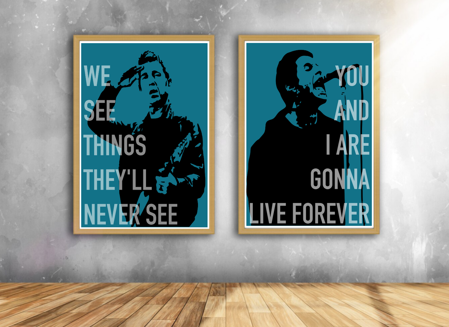 Oasis |  Live Forever Lyric Poster