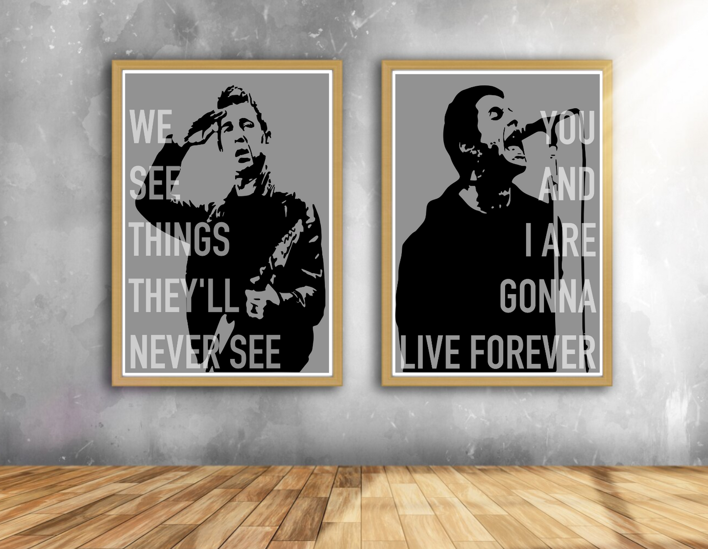 Oasis |  Live Forever Lyric Poster