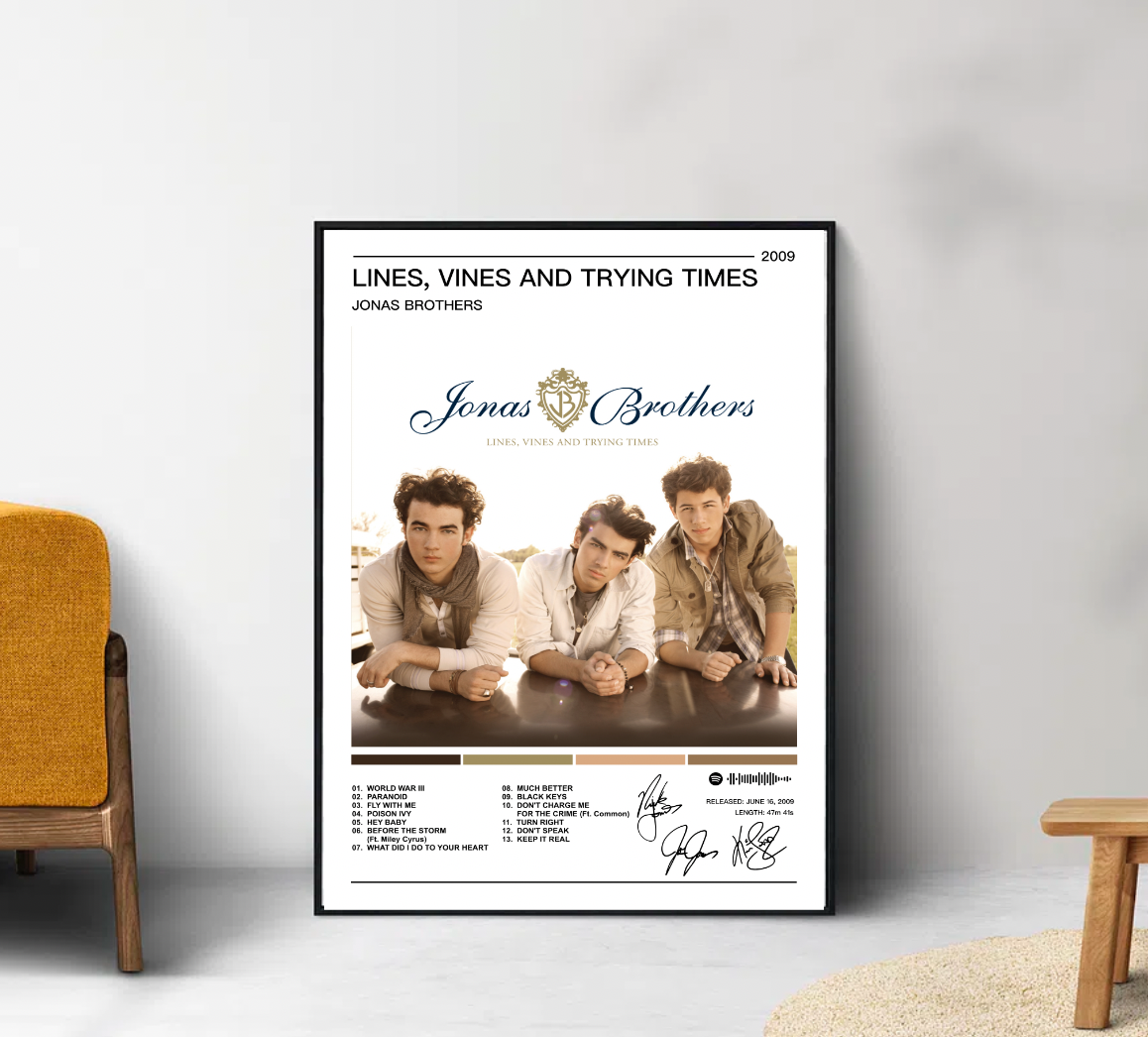 Jonas Brothers | Lines Vines and Trying Times Album Poster