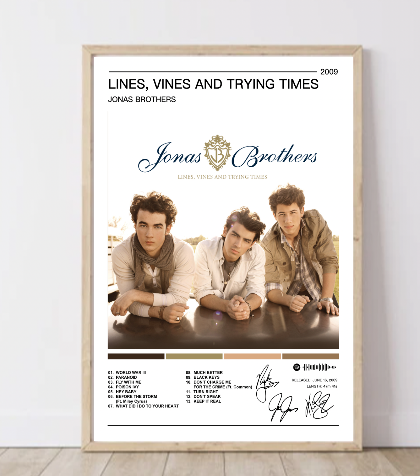 Jonas Brothers | Lines Vines and Trying Times Album Poster
