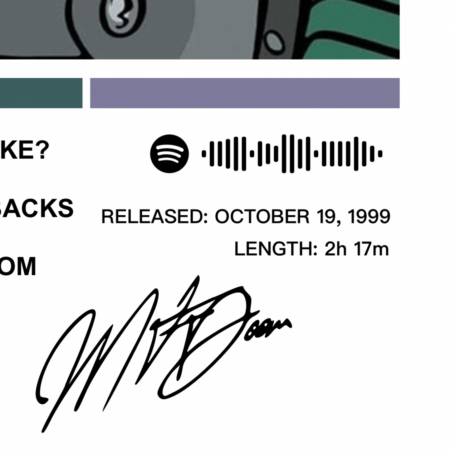 MF Doom | Operation Doomsday Album Poster