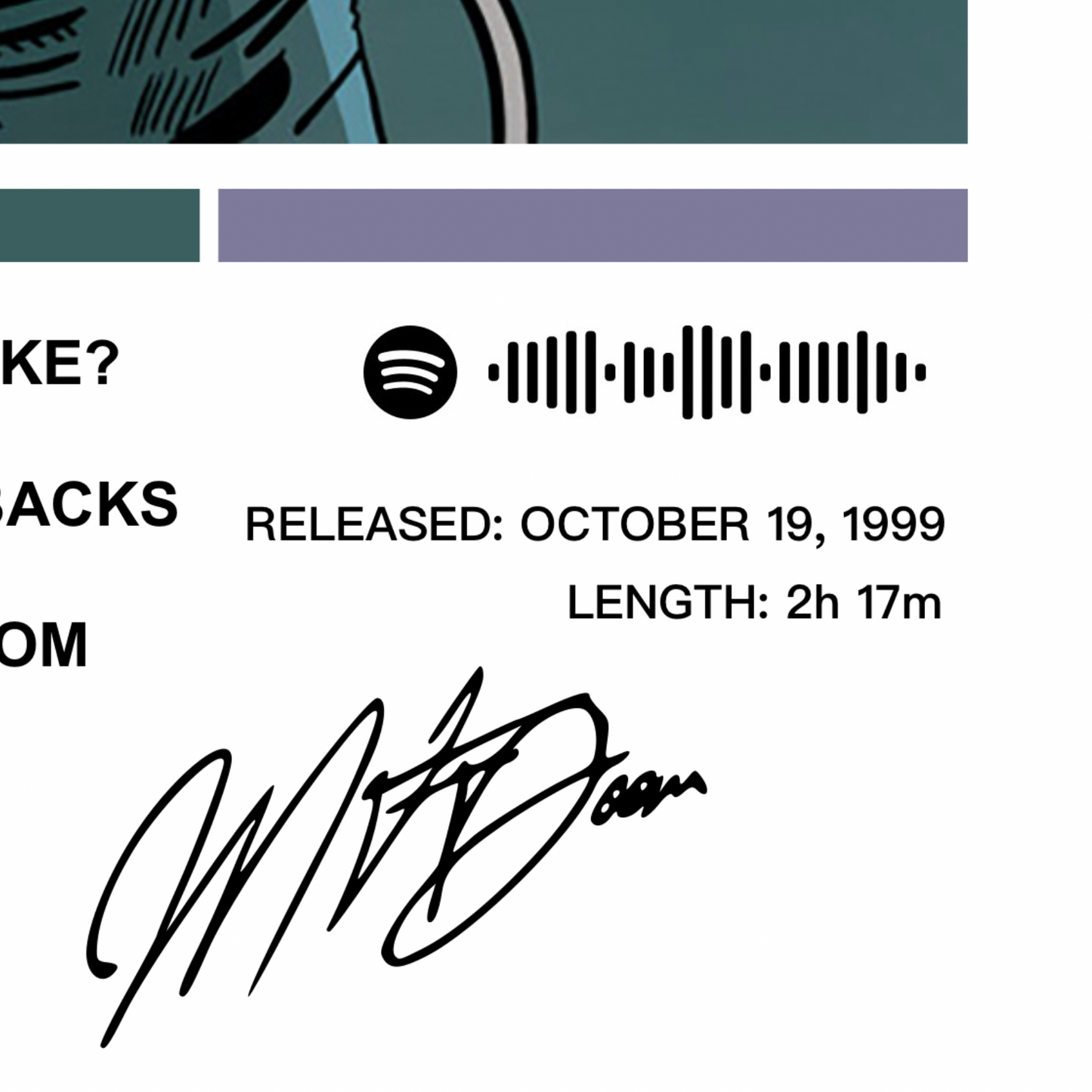 MF Doom | Operation Doomsday - Re-issue Album Poster