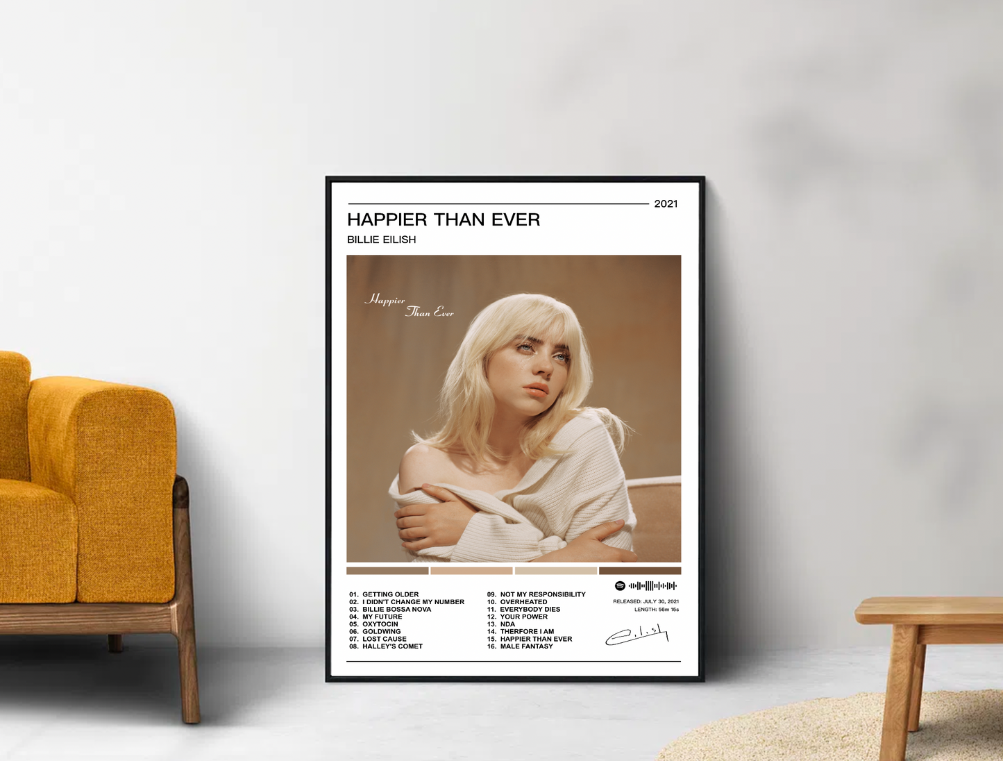 Billie Eilish | Happier Than Ever Album Poster