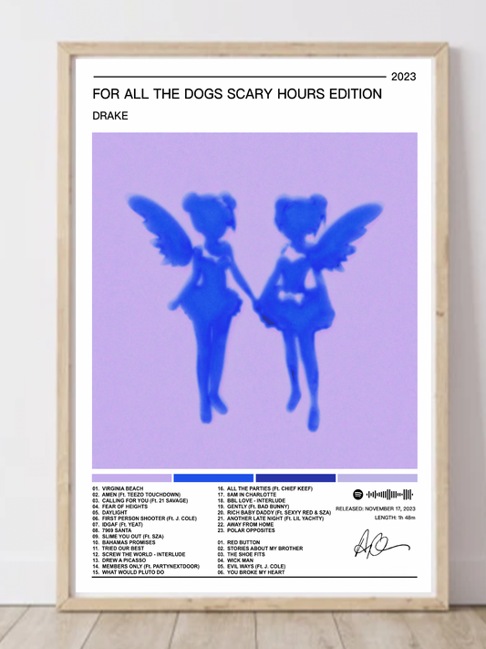 Drake | For All The Dogs  (Scary Hours) Album Poster