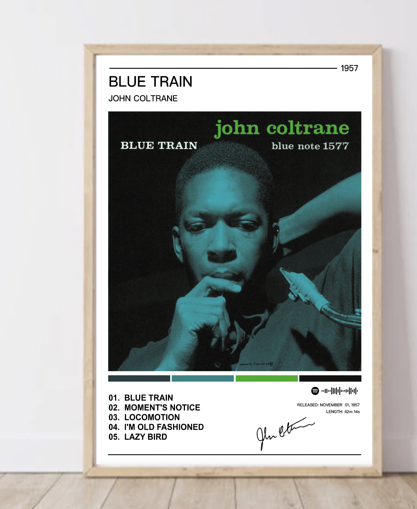 John Coltrane |  Blue Train Album Poster
