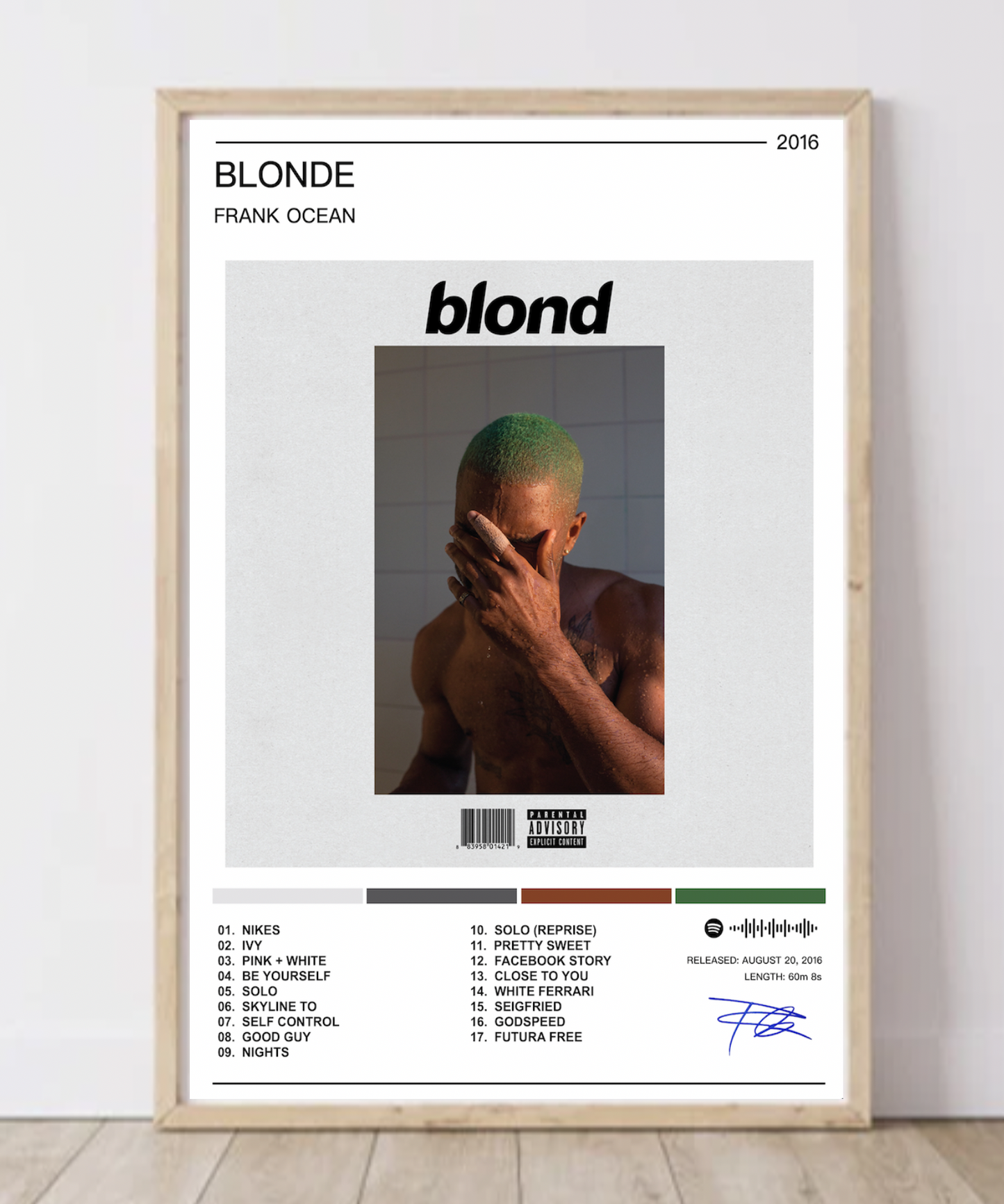 Frank Ocean |  Blonde Album Poster