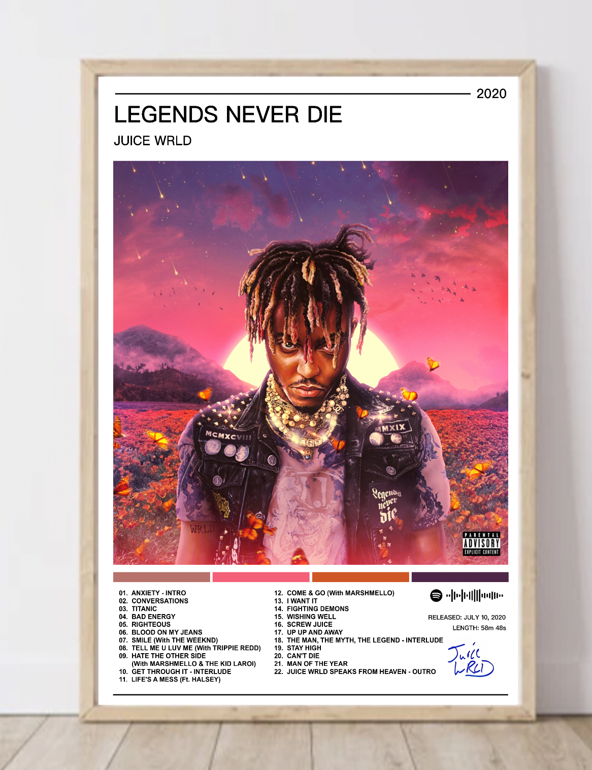 Juice Wrld |  Legends Never Die Album Poster