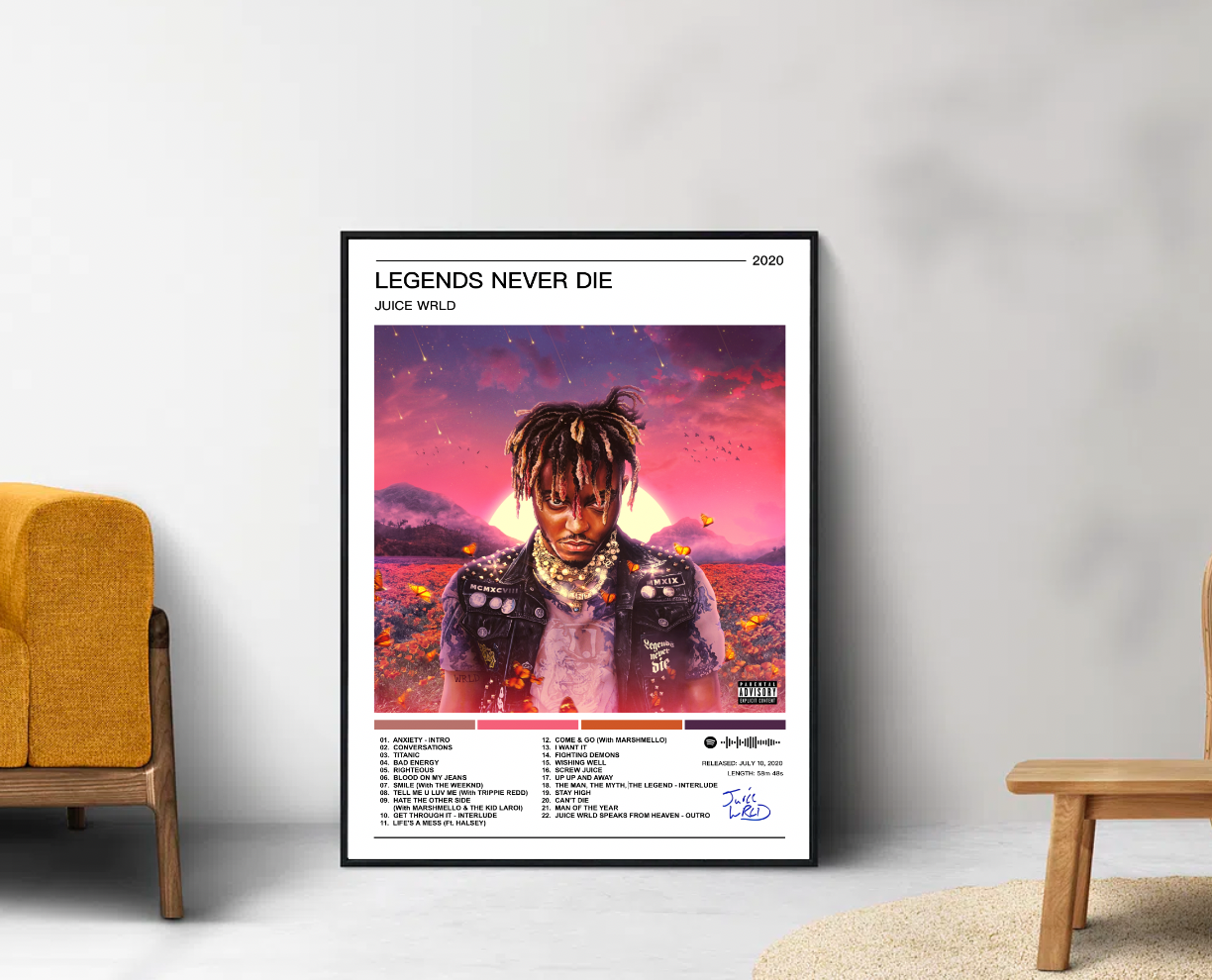Juice Wrld |  Legends Never Die Album Poster