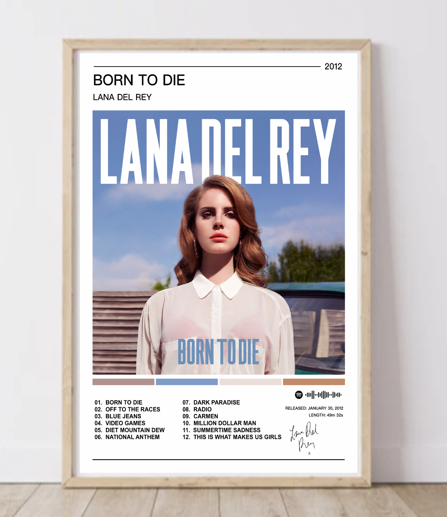 Lana Del Rey | Born To Die Album Poster