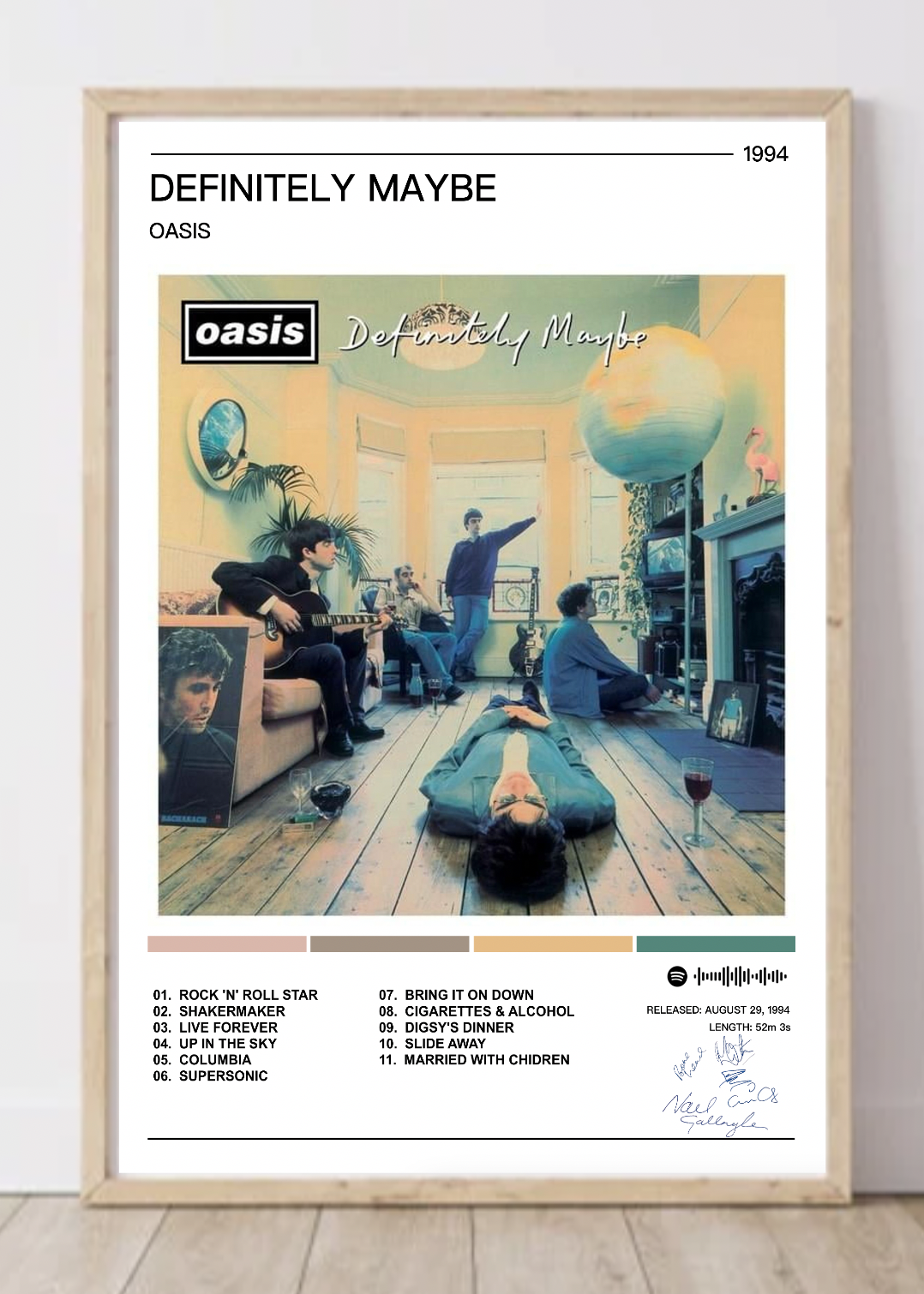 Oasis | Definitely Maybe Album Poster