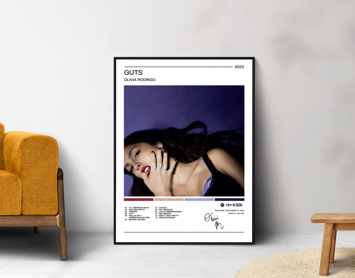 Olivia Rodrigo |  Guts Album Poster