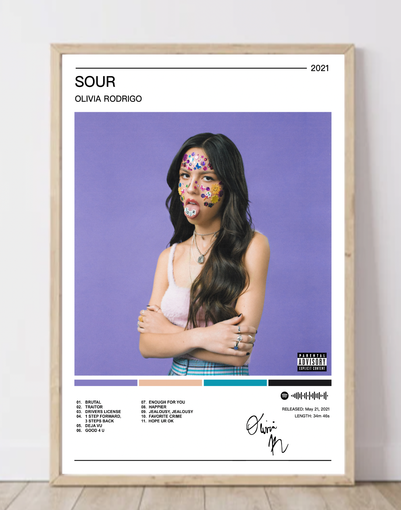 Olivia Rodrigo |  Sour Album Poster