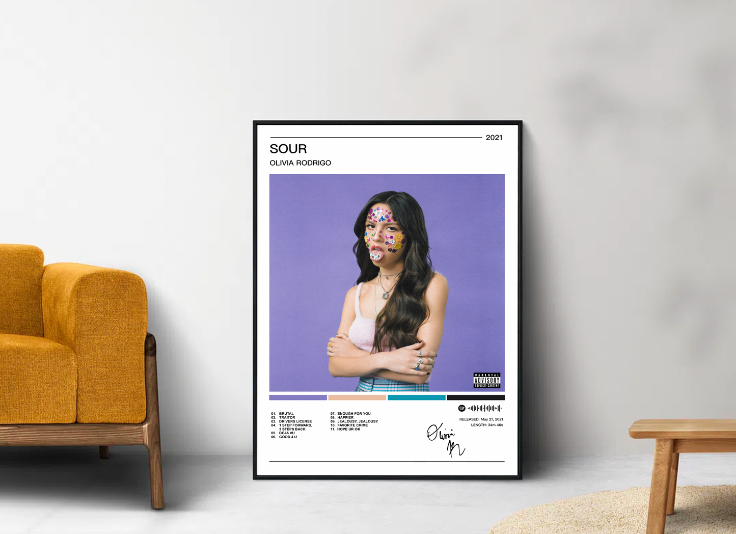 Olivia Rodrigo |  Sour Album Poster